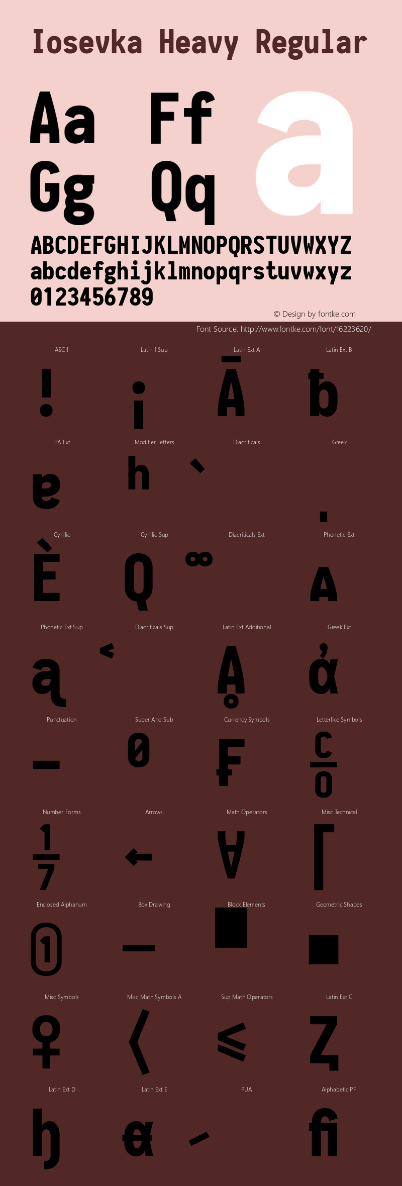 Iosevka Heavy Regular 1.8.1; ttfautohint (v1.5) Font Sample