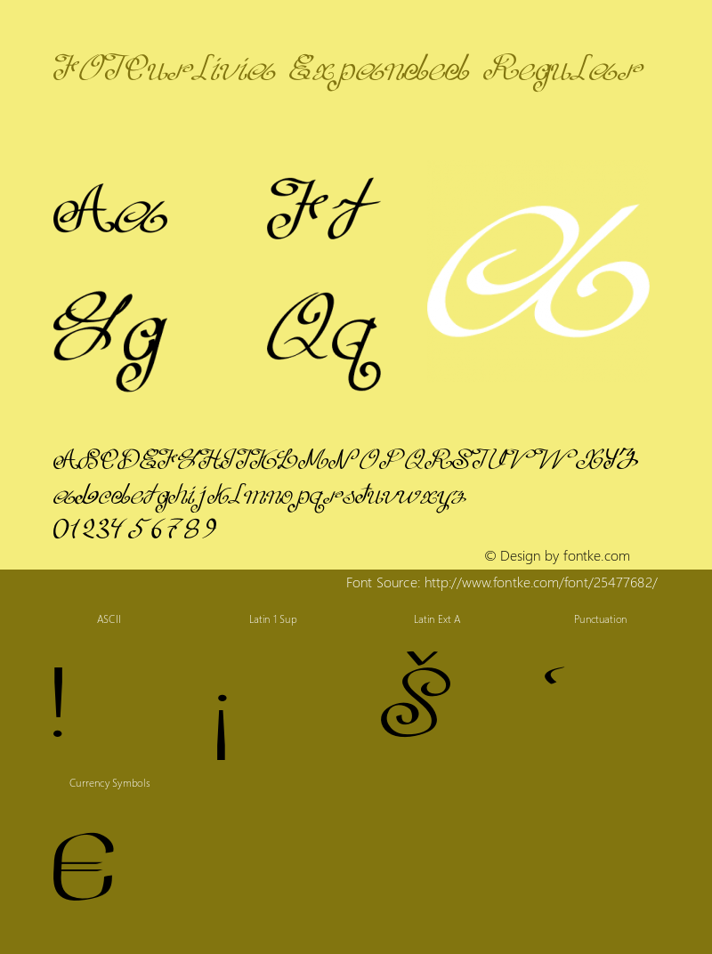 FOTCurlivia-ExpandedRegular Version 1.000 Font Sample