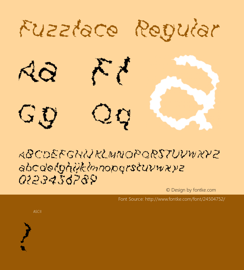 Fuzzface Version 1.000 Font Sample