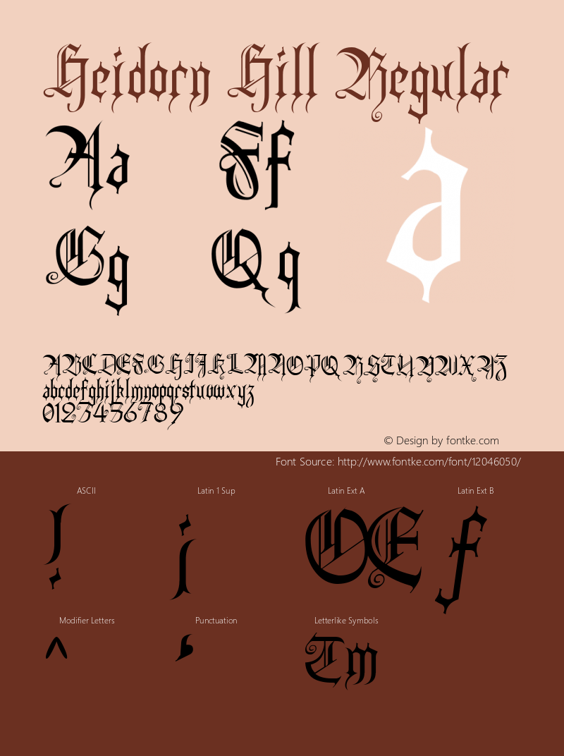 Heidorn Hill Regular 1.0 Font Sample