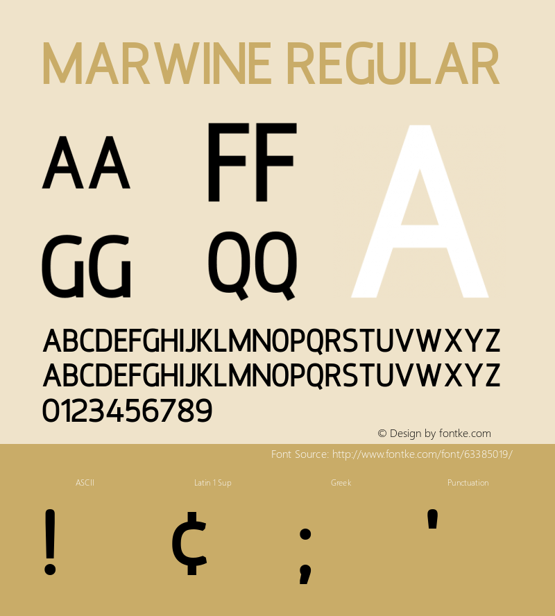 Marwine Version 1.00;May 11, 2020;FontCreator 11.5.0.2422 64-bit Font Sample