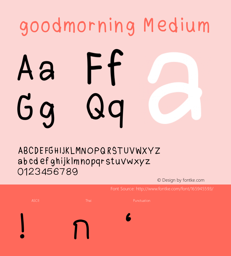 goodmorning Version 001.000 Font Sample