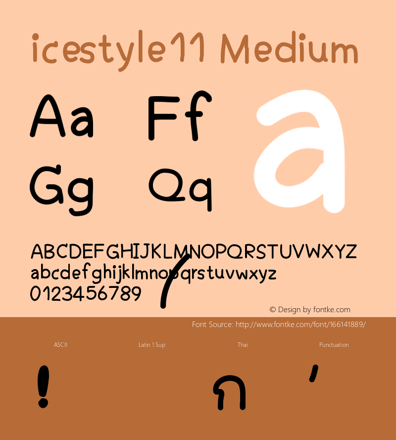 icestyle11 Version 001.000 Font Sample