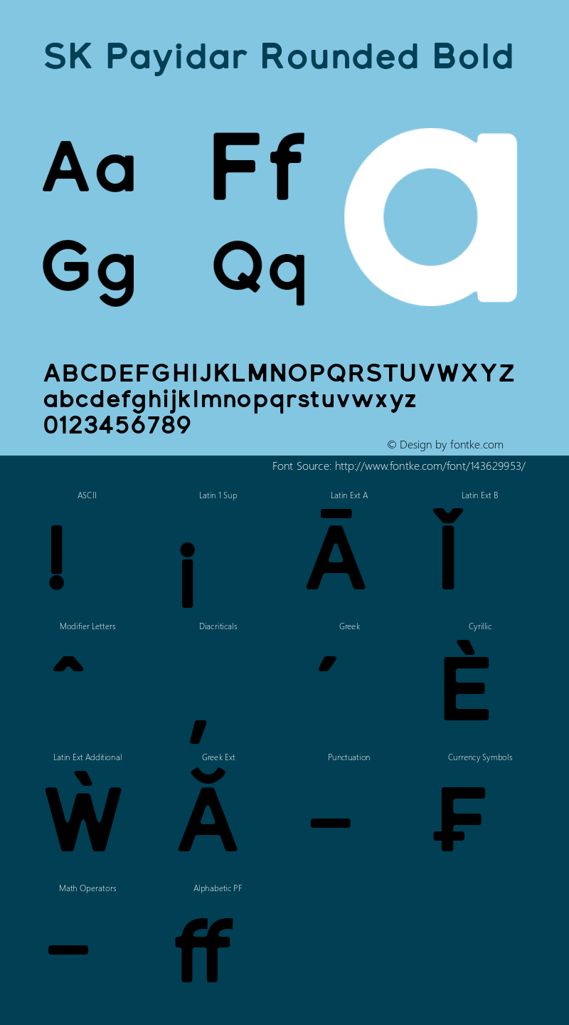 SK Payidar Rounded Bold 1.000 Font Sample