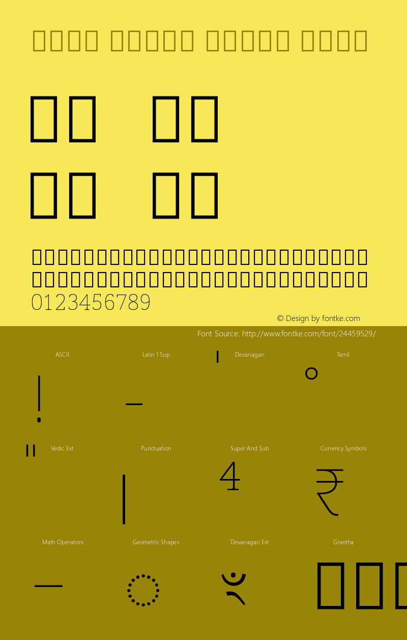 Noto Serif Tamil Thin Version 2.000 Font Sample