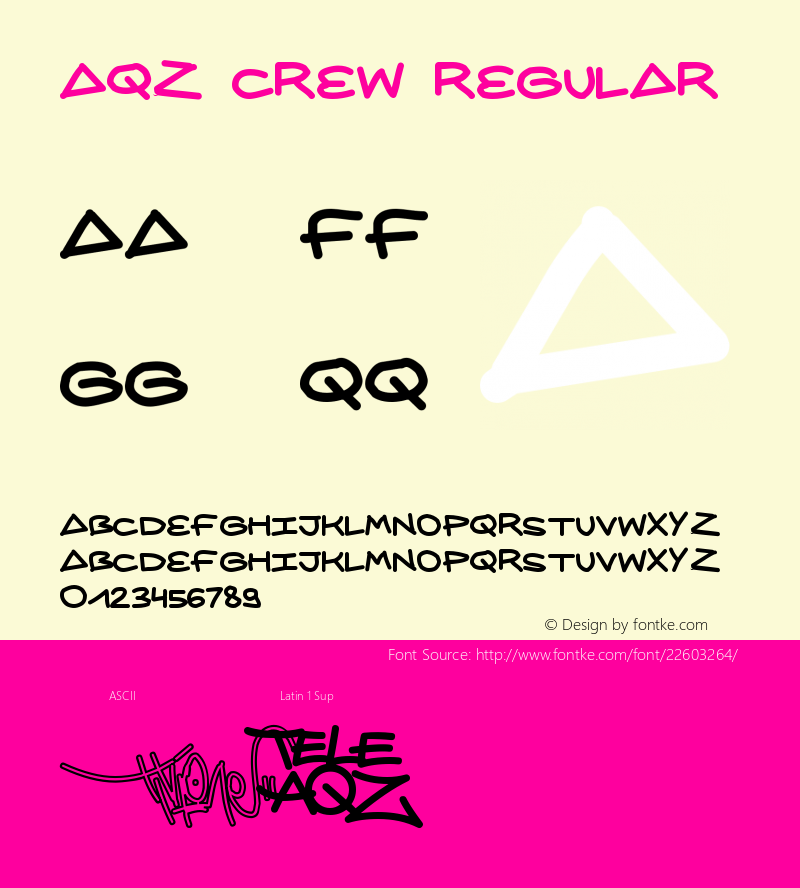 AQZ crew Macromedia Fontographer 4.1.5 13/08/02 Font Sample