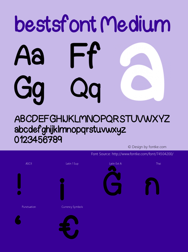 bestsfont Version 001.000 Font Sample