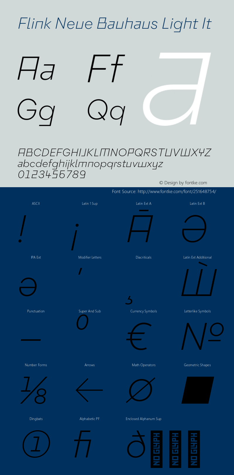 Flink Neue Bauhaus Light It Version 2.100;Glyphs 3.1.2 (3150)图片样张