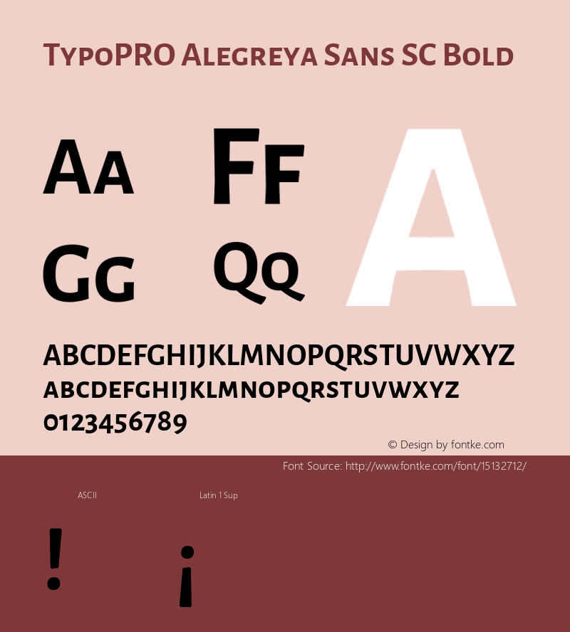 TypoPRO Alegreya Sans SC Bold Version 1.000;PS 001.000;hotconv 1.0.70;makeotf.lib2.5.58329 DEVELOPMENT Font Sample