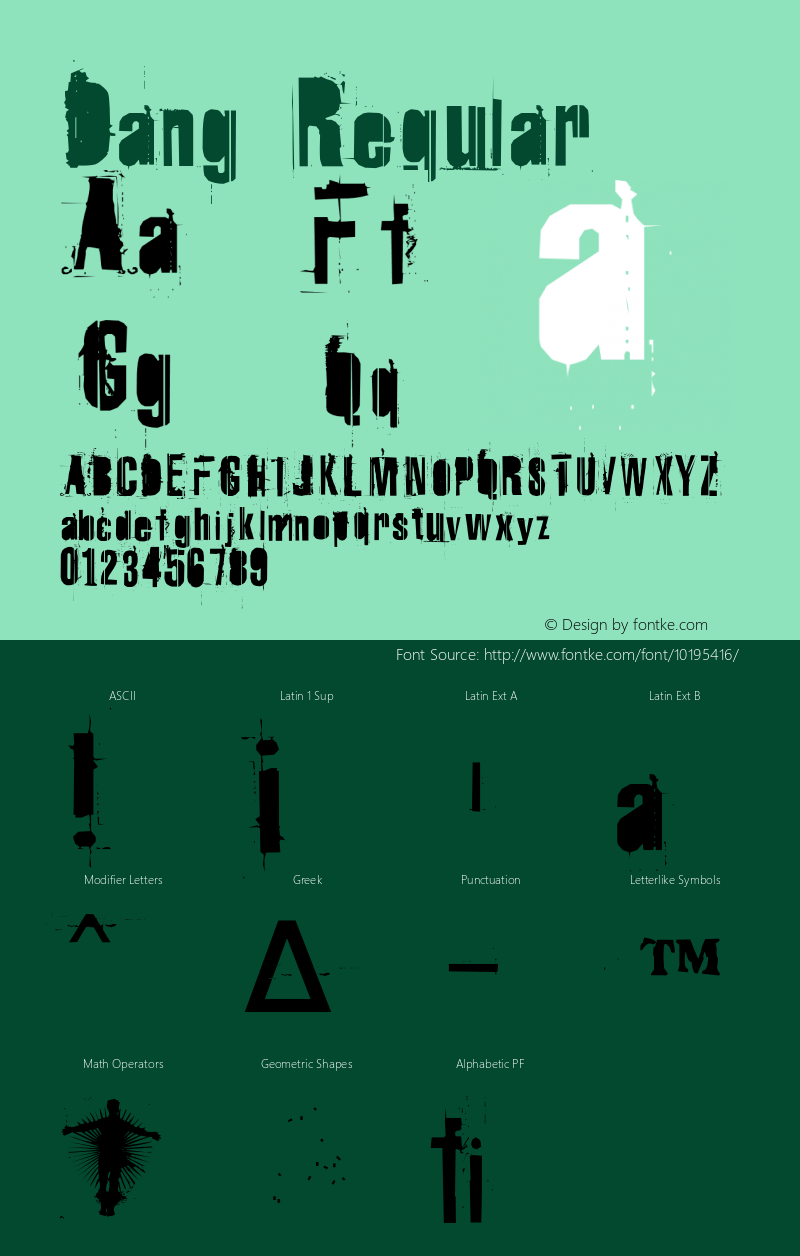 Dang Regular 001.000 Font Sample