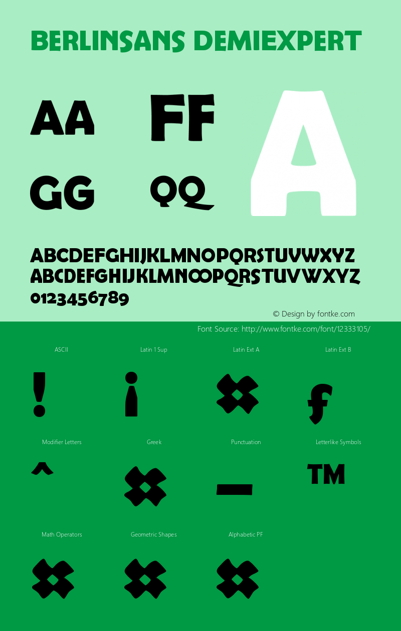 Berlinsans DemiExpert Version 001.000 Font Sample