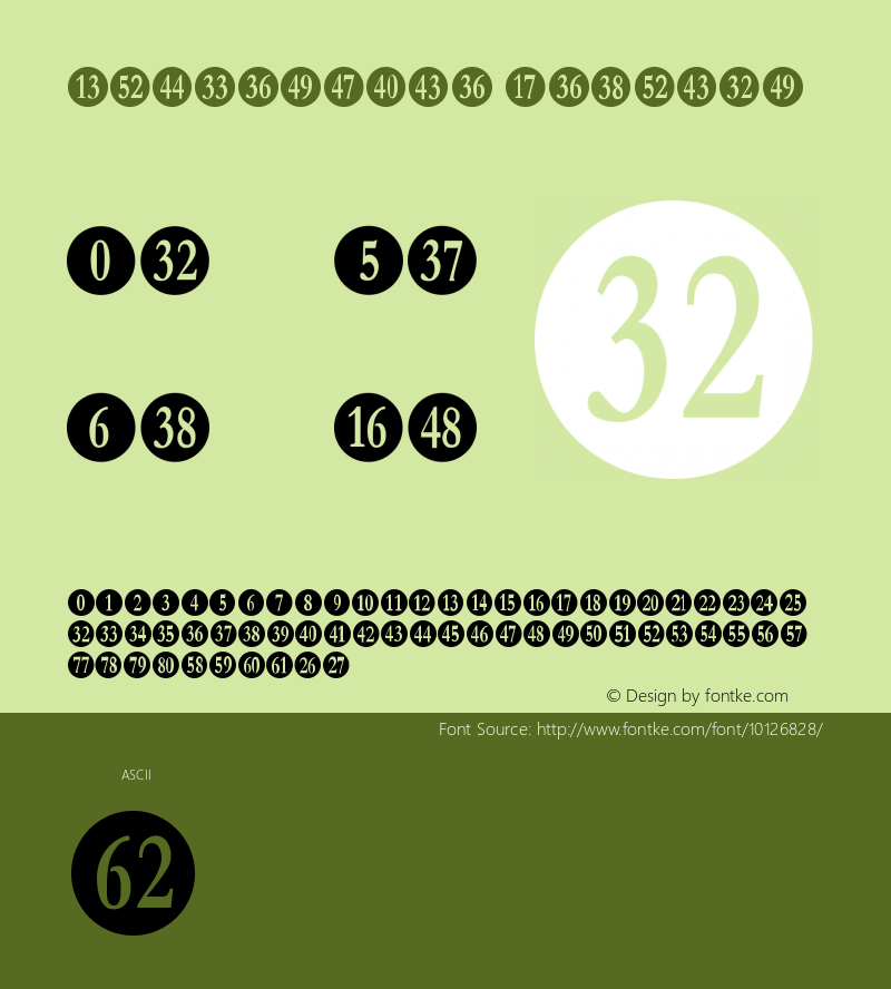 Numberpile Regular Version 2.100 2004 Font Sample