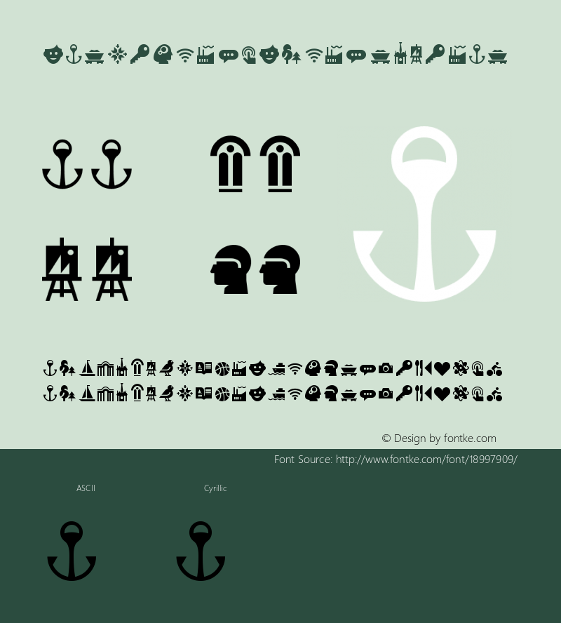 Mariupol Symbols Regular 1.325 Font Sample