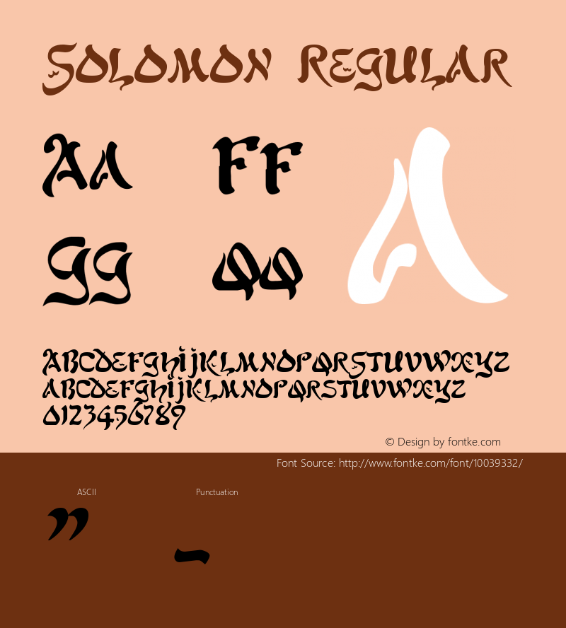 Solomon Regular Rev. 003.000 Font Sample