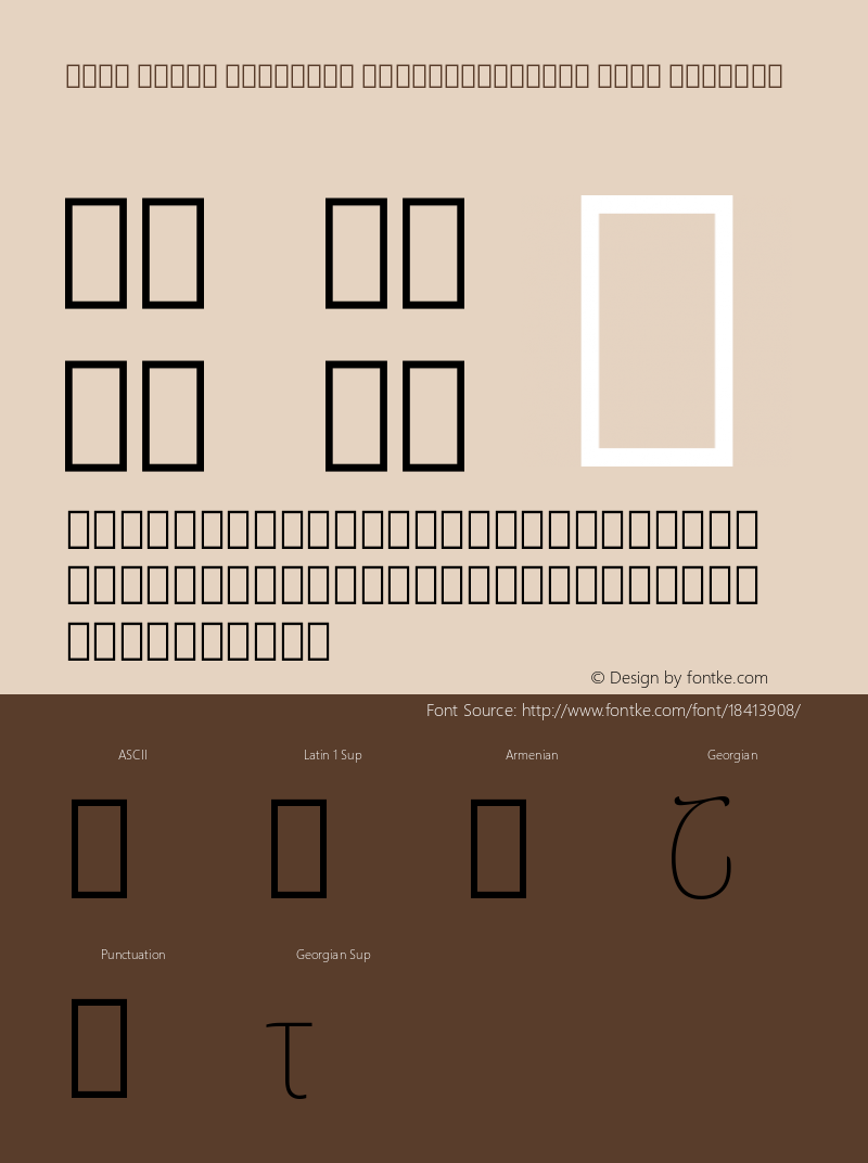 Noto Serif Georgian ExtraCondensed Thin Regular Version 1.901 Font Sample