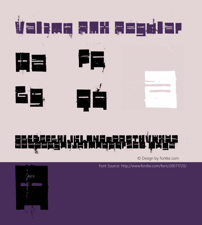 Valimo RMX 001.000 Font Sample