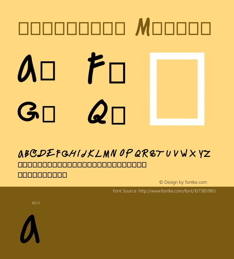 uppercase Version 001.000 Font Sample