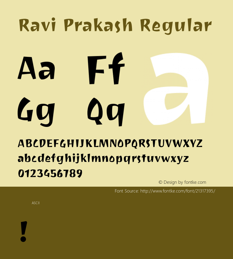 Ravi Prakash Regular  Font Sample