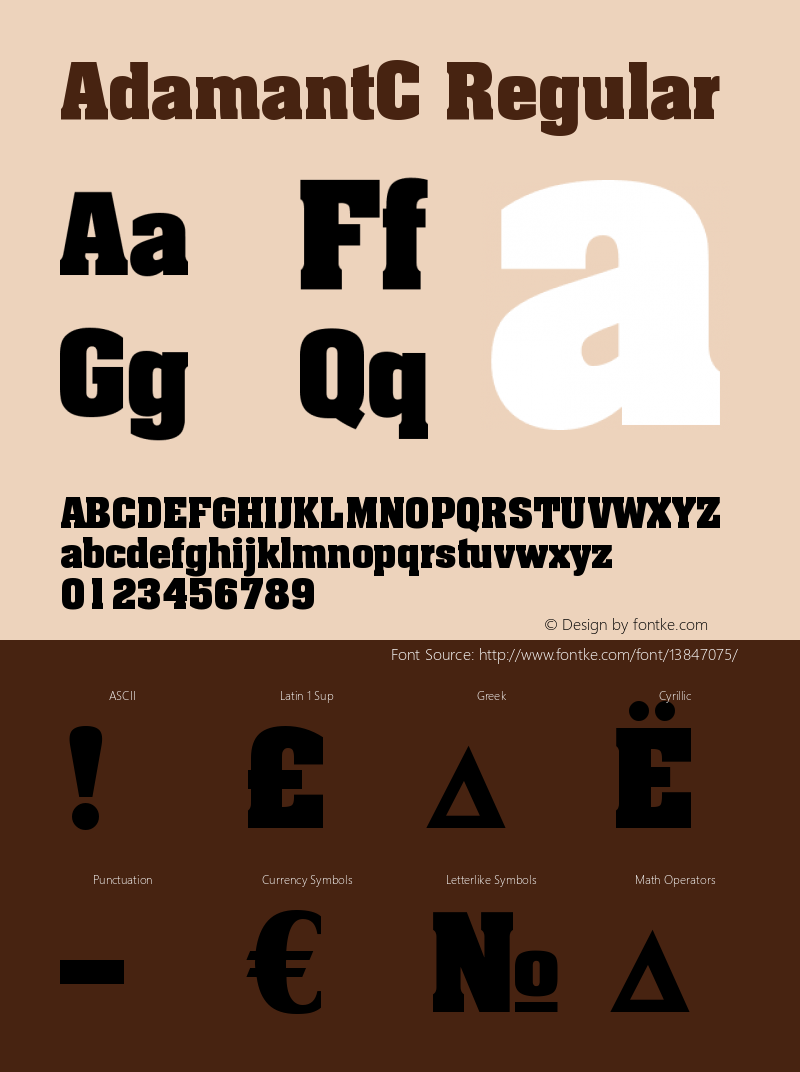 AdamantC Regular OTF 1.0;PS 001.000;Core 116;AOCW 1.0 161 Font Sample