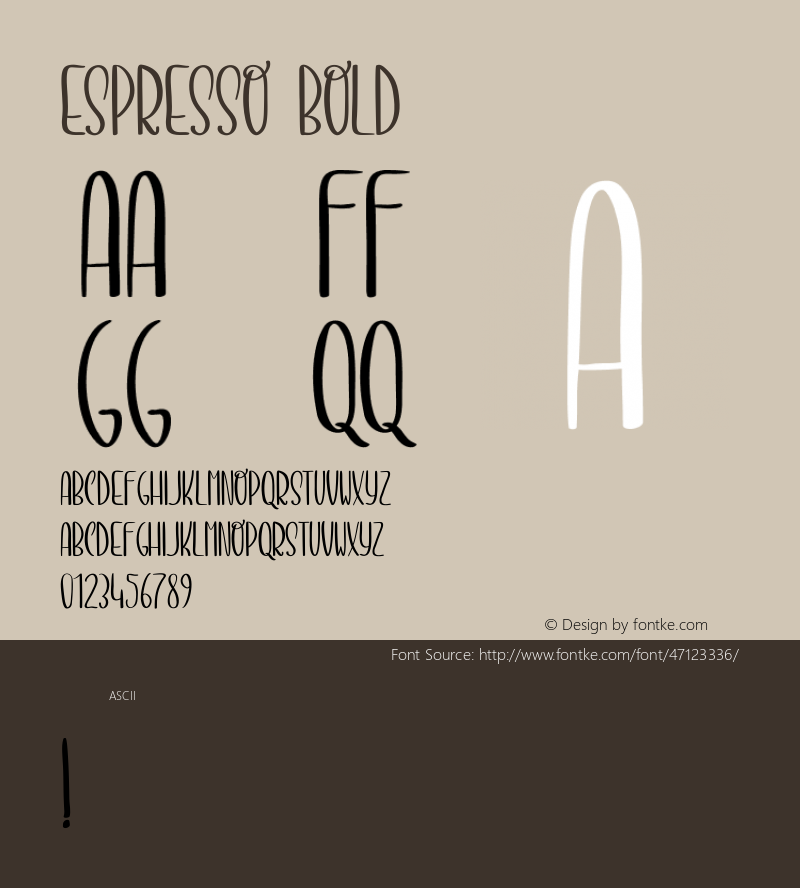 Espresso Bold 001.000 Font Sample