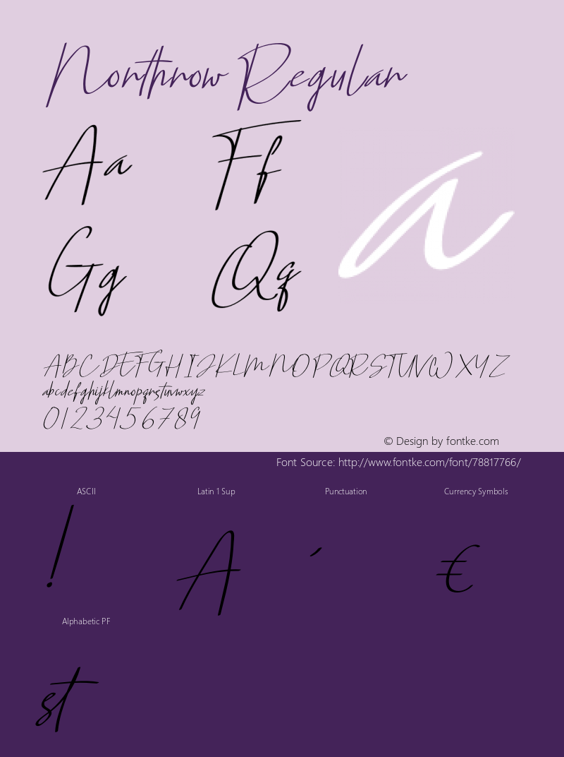 Northrow Version 1.002;Fontself Maker 3.2.2 Font Sample
