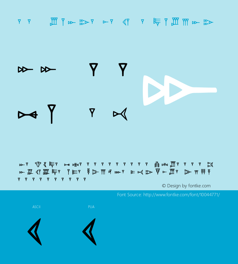 RK Ugaritic Regular Unknown Font Sample