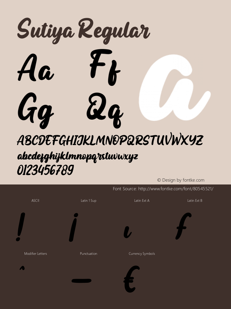 Sutiya Version 1.003;Fontself Maker 3.5.2 Font Sample