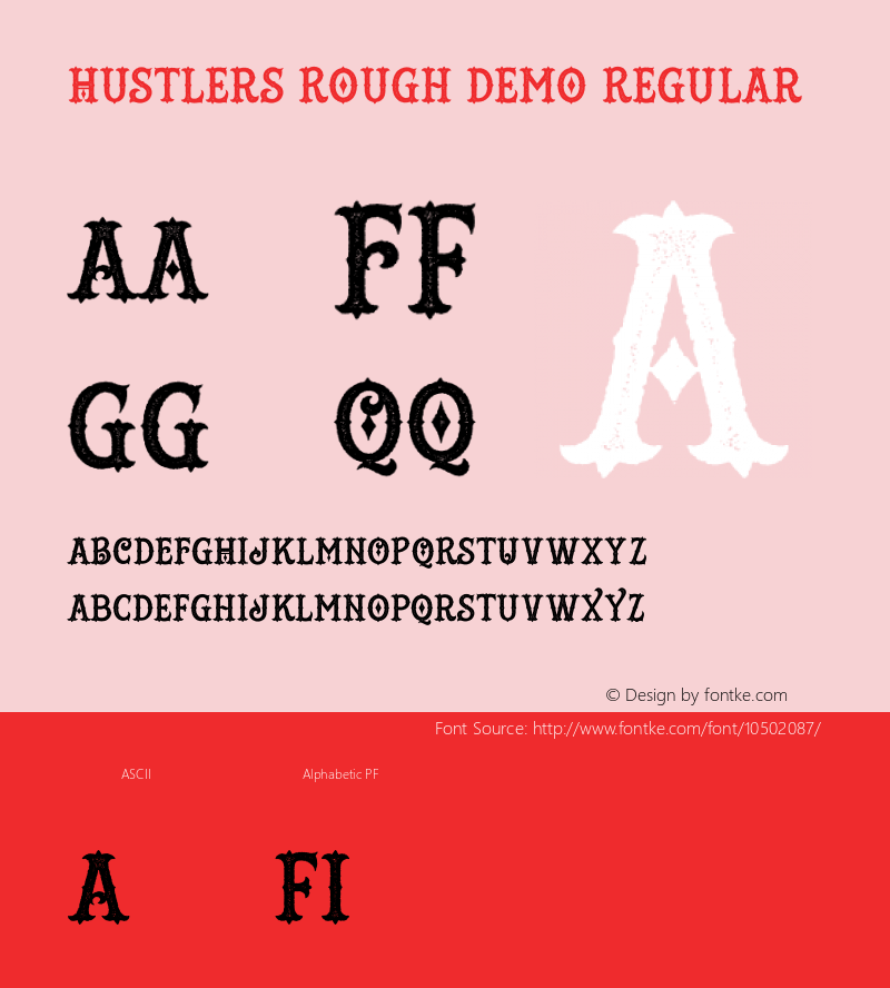 Hustlers Rough Demo Regular Unknown Font Sample