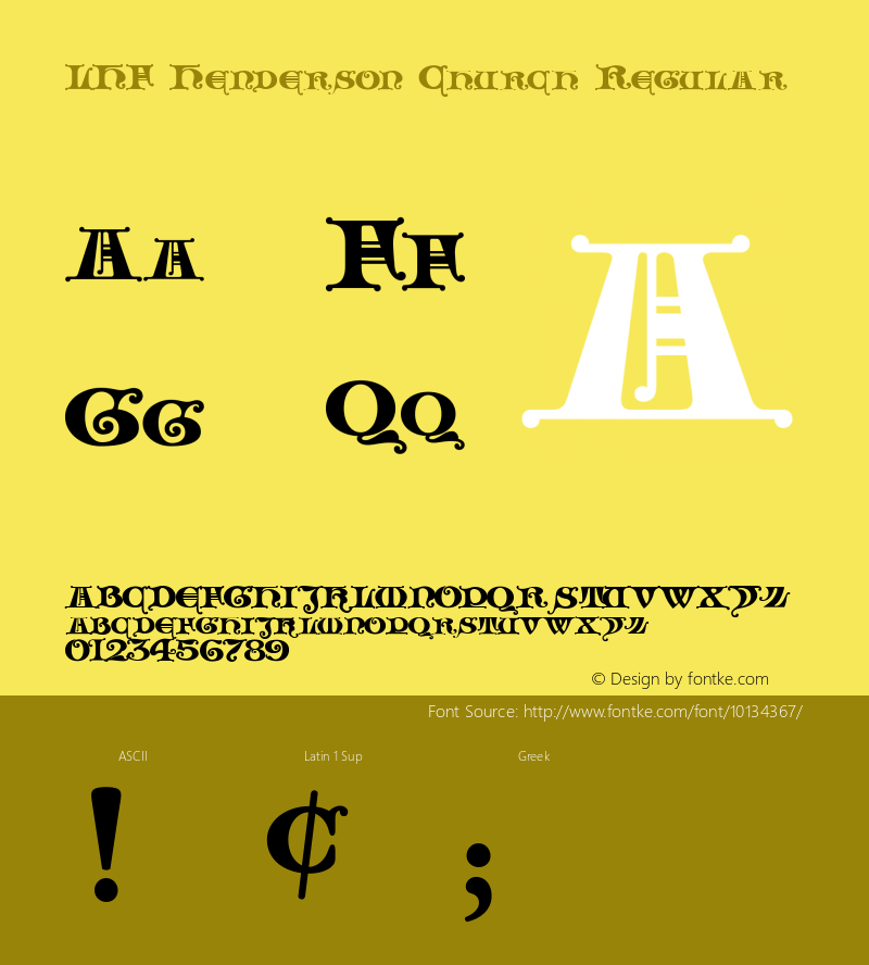 LHF Henderson Church Regular 001.000 Font Sample