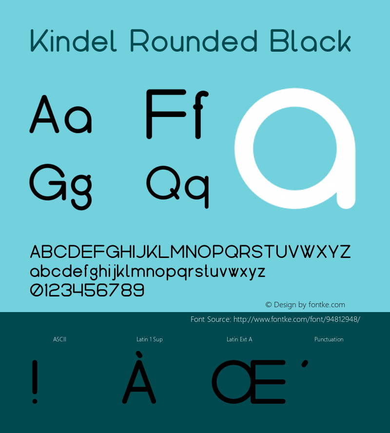 Kindel Rounded Black Version 1.002;Fontself Maker 3.0.0-3 Font Sample