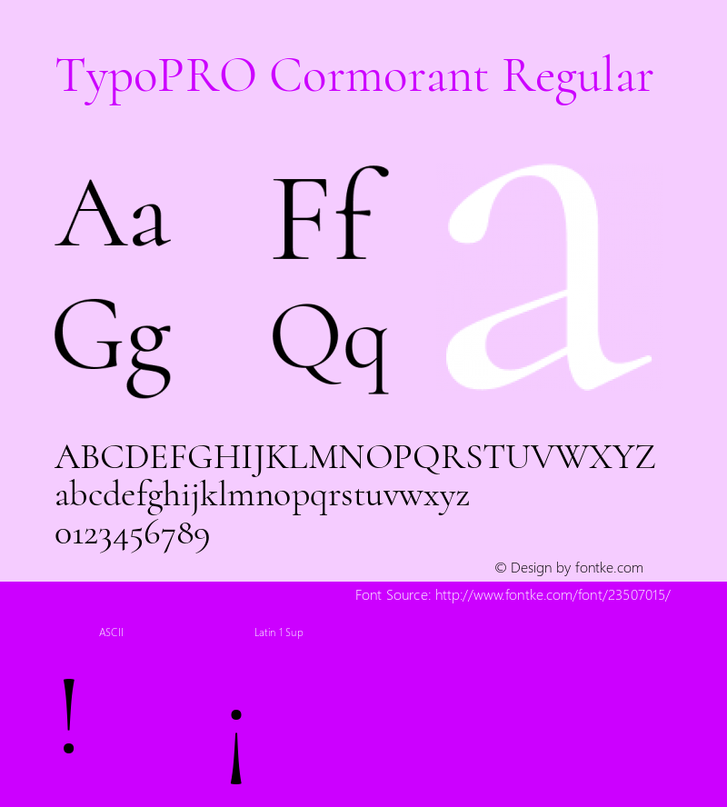 TypoPRO Cormorant Regular Version 3.003 Font Sample