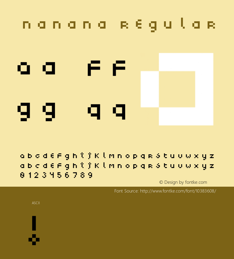 nanana Regular 1.0 Font Sample