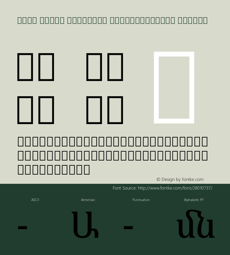 Noto Serif Armenian SemiCondensed Medium Version 2.040; ttfautohint (v1.8.2) Font Sample