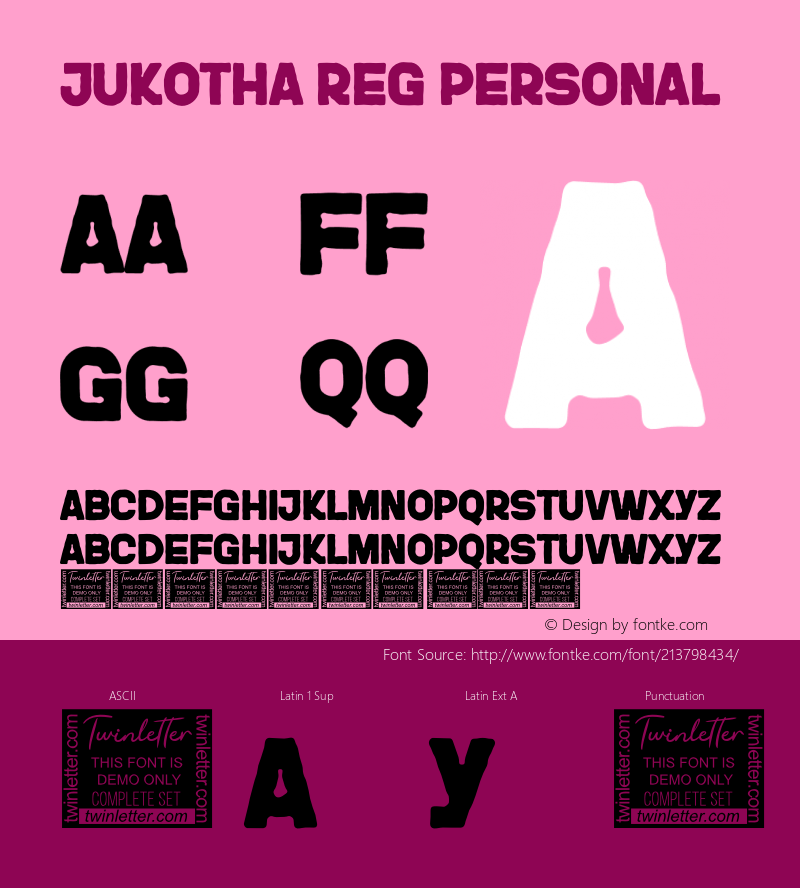 JUKOTHA Reg Personal Version 1.002;Fontself Maker 3.5.4图片样张