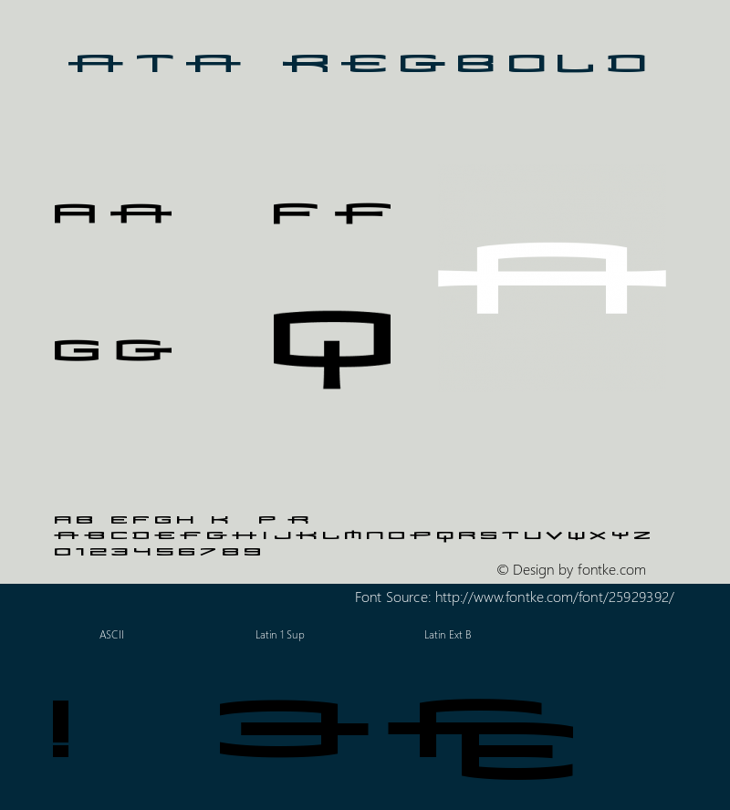 MataRegBold Version 001.000 Font Sample