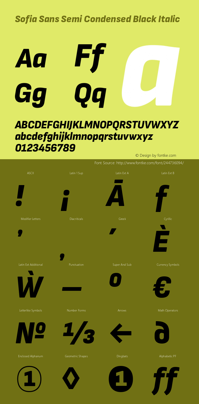 Sofia Sans Semi Condensed Black Italic Version 4.101; ttfautohint (v1.8.4.7-5d5b)图片样张