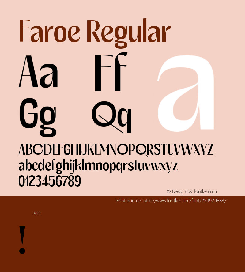 Faroe Regular Version 1.000;Glyphs 3.1.2 (3151)图片样张
