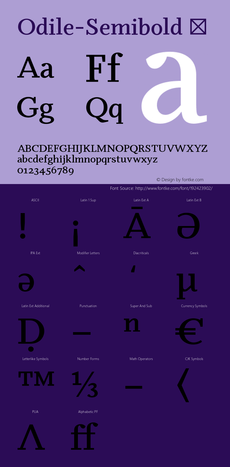 ☞Odile-Semibold Version 2.000; ttfautohint (v1.5);com.myfonts.easy.kontour-type.odile.semibold.wfkit2.version.4zmD图片样张