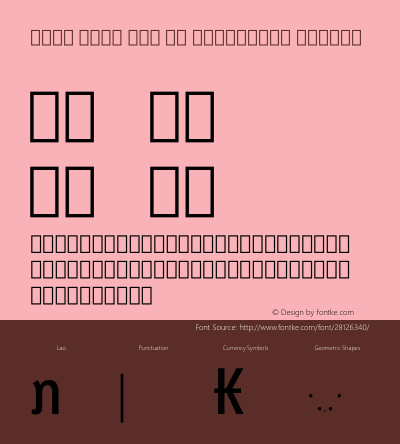 Noto Sans Lao UI Condensed Medium Version 2.000; ttfautohint (v1.8.2) Font Sample