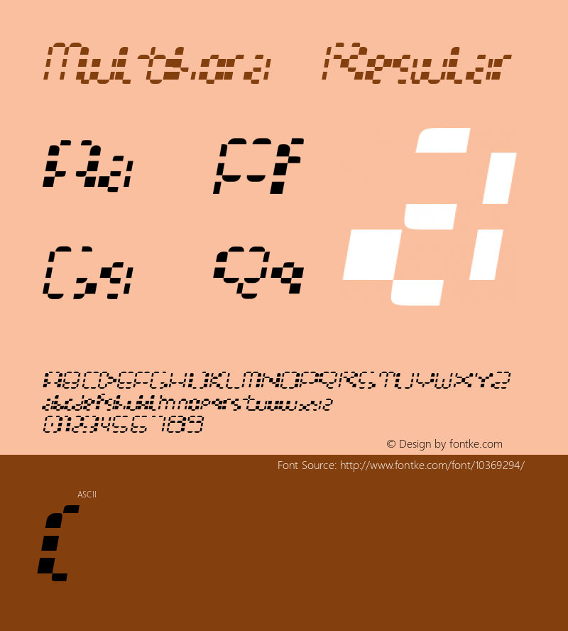 Multihora Regular 001.001 Font Sample