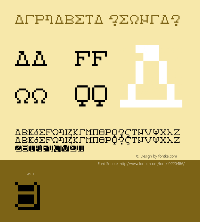 Alphabeta Regular 1.0 Font Sample