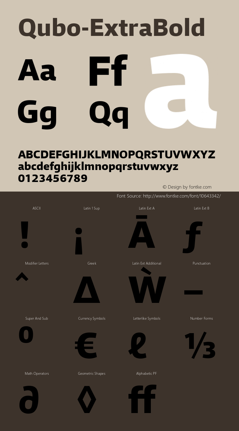 Qubo-ExtraBold ☞ Version 1.000;com.myfonts.easy.hoftype.qubo.extra-bold.wfkit2.version.41bi Font Sample