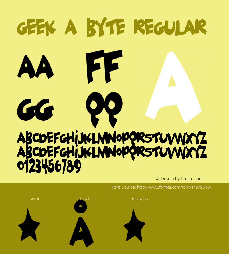 Geek a byte Regular 2 Font Sample