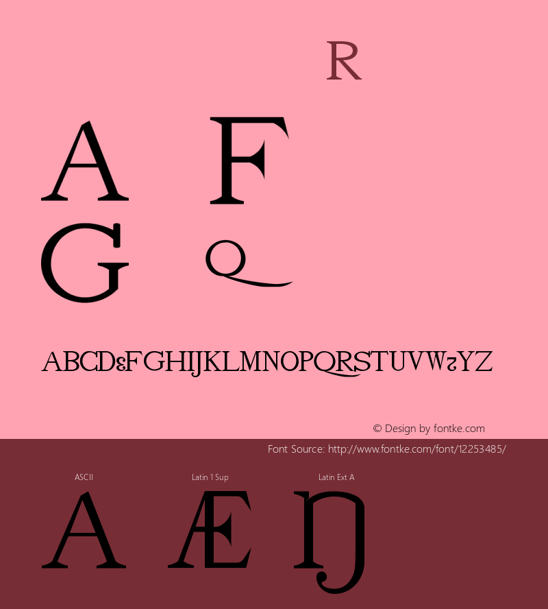 drmdoztcbx24 Regular Version 001.001 Font Sample