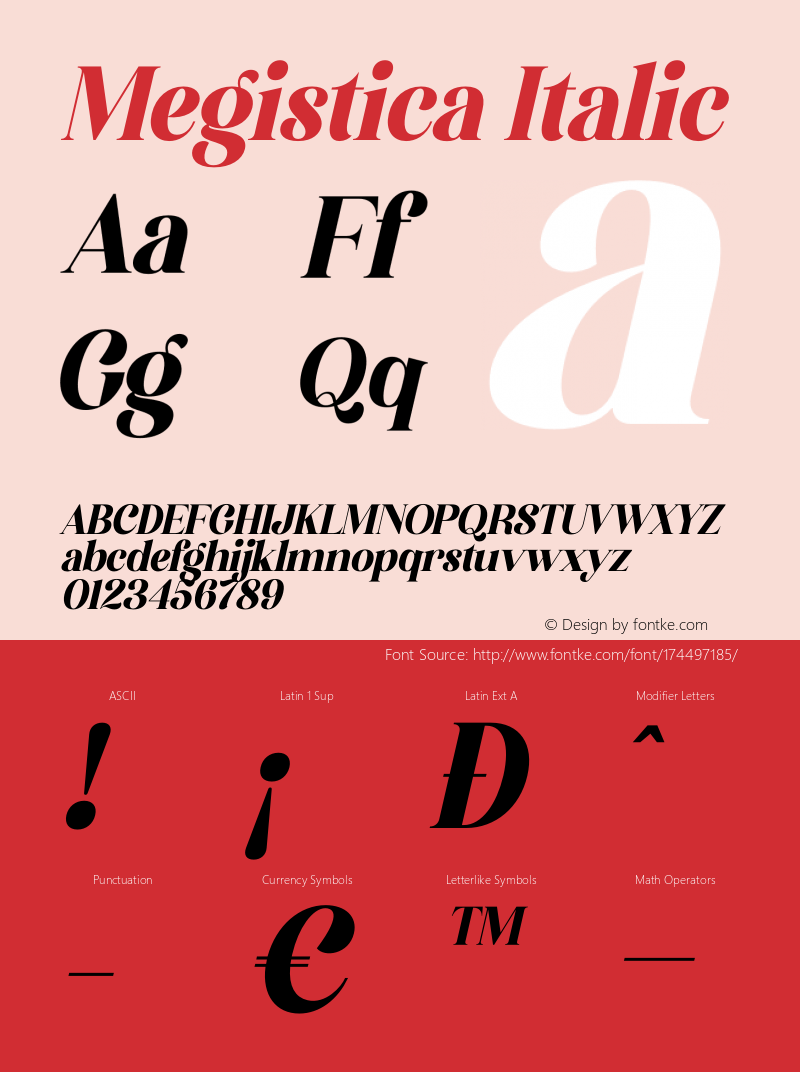 Megistica Italic Version 1.00;June 24, 2021;FontCreator 13.0.0.2683 64-bit图片样张