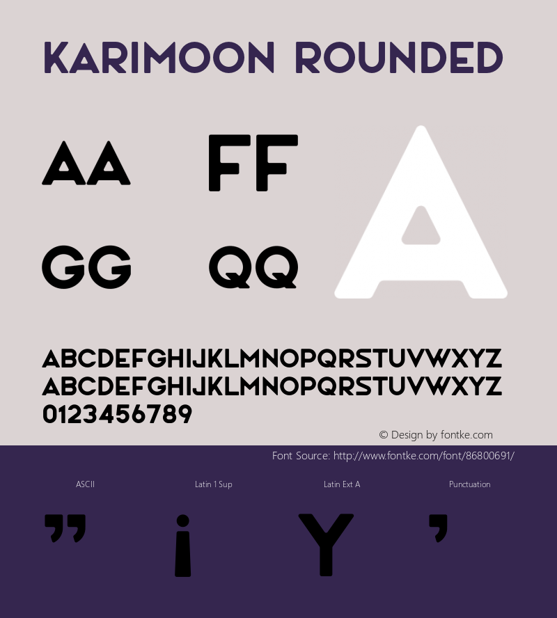 Karimoon Rounded Version 1.002;Fontself Maker 3.5.1 Font Sample