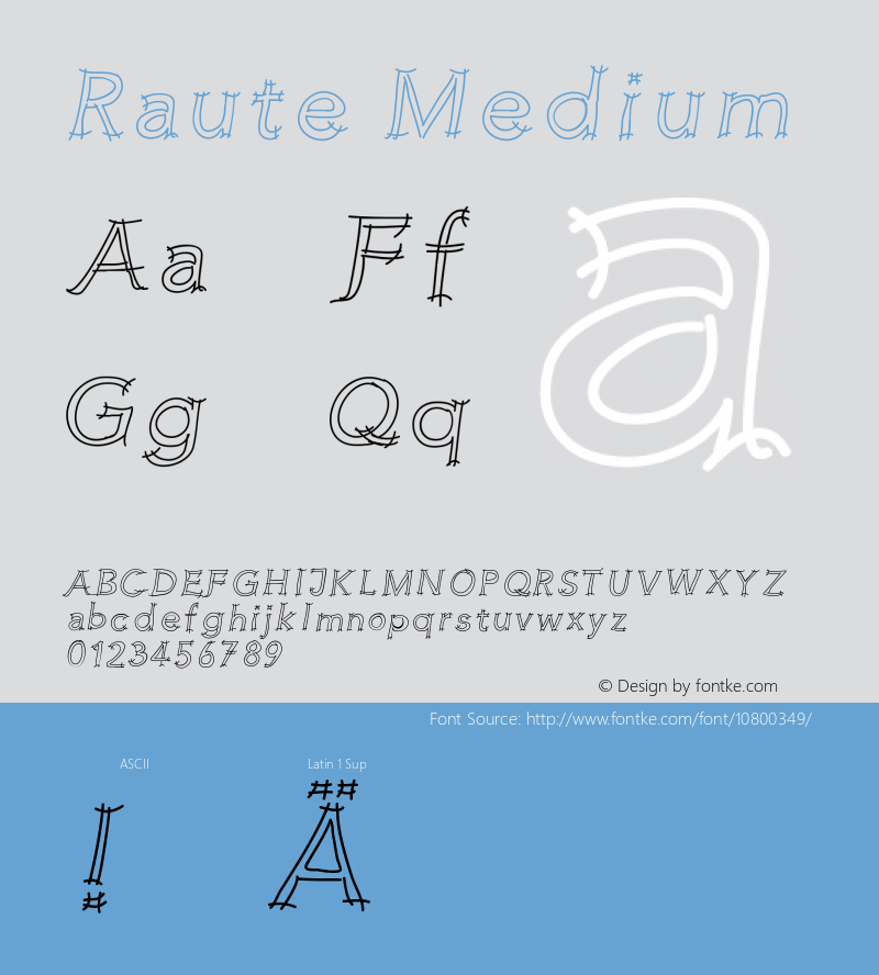 Raute Medium Version 001.000 Font Sample