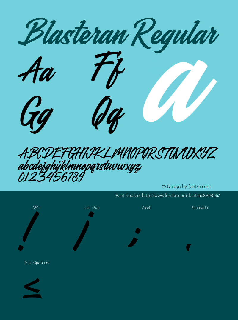 Blasteran Version 1.00;April 13, 2020;FontCreator 12.0.0.2563 64-bit Font Sample