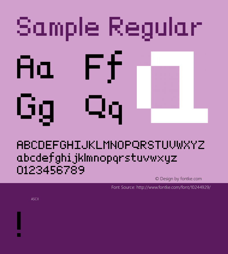 Sample Regular 1.0 Font Sample