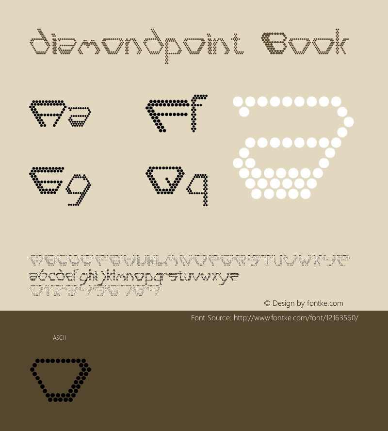 diamondpoint Book Version 001.000 Font Sample